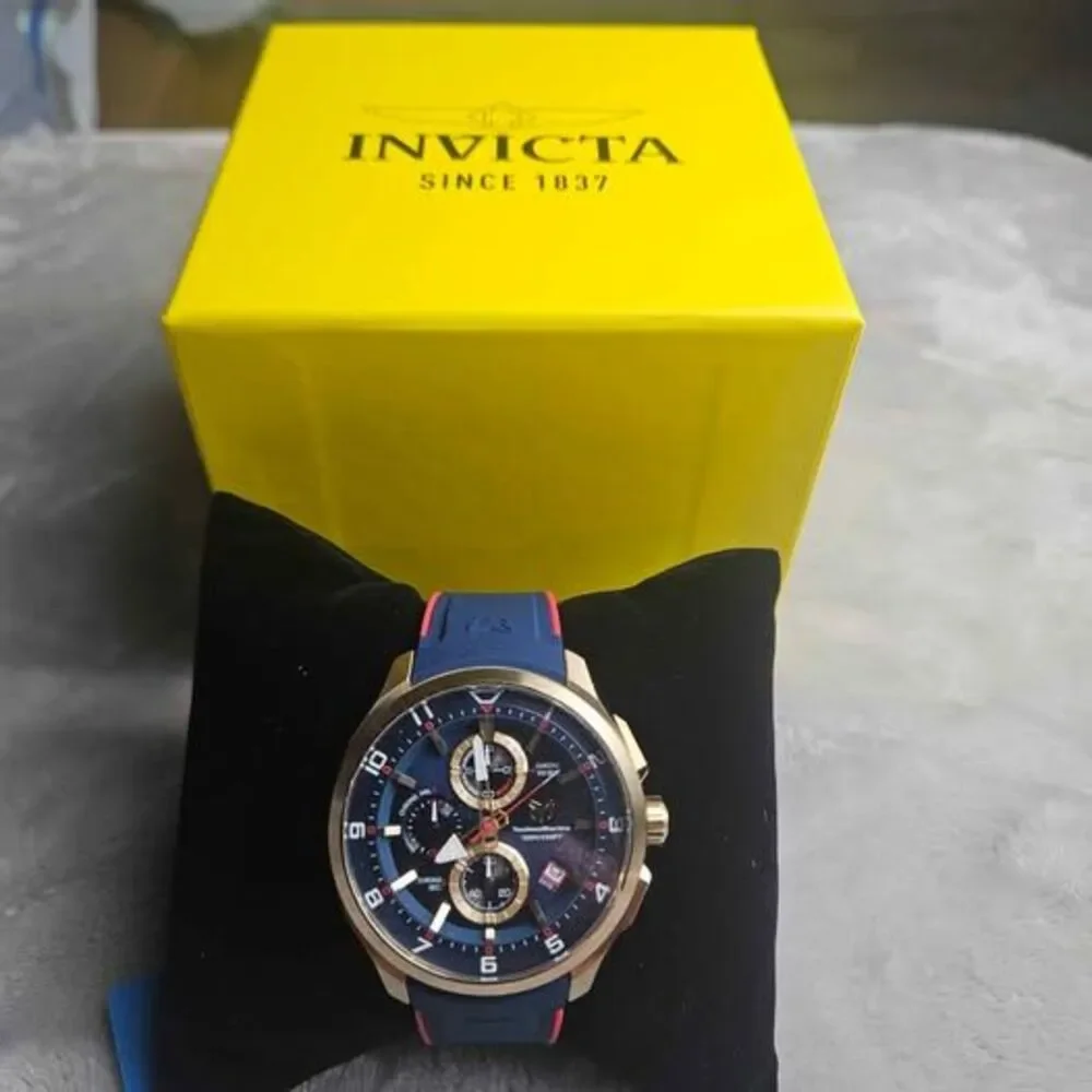 TechnoMarine Ocean Quantum TM-318127 Men’s Chronograph Watch Blue/Gold 100M